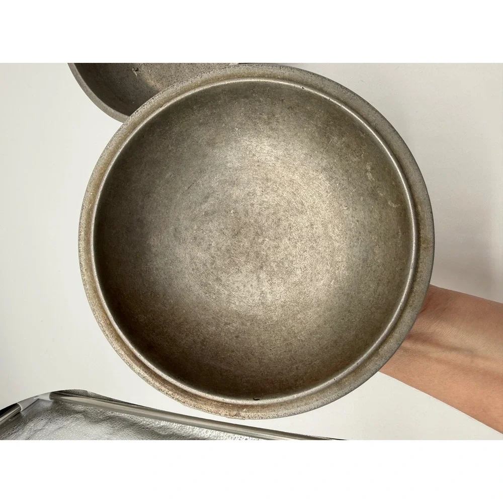 Guardian Service Hammered‎ Aluminum Cookware Lidded Dutch Oven 8in Mid Century